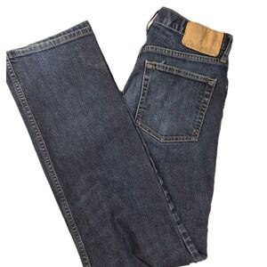 Eddie Bauer Men's Med Wash Boot Cut Denim Jeans Zip 34W x 34L Reg EUC Sku 0030